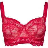 Dorina Fullcup-BH "Hasina", Damen, Gr. 80, Cup C, rot, Spitze, Obermaterial: 65% Polyamid, 23% Polyester, 12% Elasthan, unifarben, BHs Fullcup-BH, leicht gepolsterte Cups, Spitze