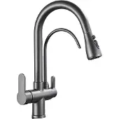 OEM Küchenarmatur, Dual-Handle, Kalt- und Warmwasser, Graue Farbe B