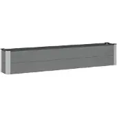 Syfax Hochbeet Grau 200 x 30 x 36 cm WPC und Aluminium