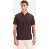 No-excess Half-Zip-Poloshirt Braun - XL