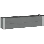 Syfax Hochbeet Grau 150 x 30 x 36 cm WPC und Aluminium