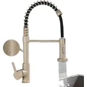 OEM Küchenarmatur, gebürstetes Gold, ausziehbar, Beige Punkte