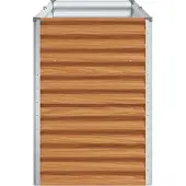 vidaXL Hochbeet Hellbraun 195 x 50 x 68 cm Verzinkter Stahl