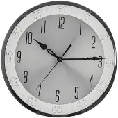Almina Wanduhr ø35 x 5,5 cm - Analog mit 12-Stunden-Anzeige, Silber