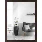 MendeFrames Wandspiegel Massivholz Blockprofil 30x30 cm Nussbaum H430