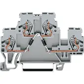 Wago 870-541/281-872 Bauelementklemme,Doppelstock,mit Widerstand 2K7 und 10K0,grau 870541281872 - 50 Stück