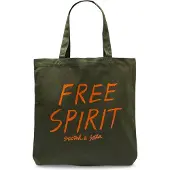 Scotch & Soda Schultertasche Canvas Artwork Print Tote Bag Military olivgrün