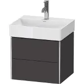 Duravit XSquare Meuble sous-lavabo Compact, suspendu, 2 tiroirs, 484x397x390mm, XS430508080, XS430508080