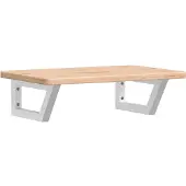Syfax Waschtischplatte mit Halterung Stahl und Massivholz Eiche
