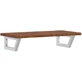 Syfax Waschtischplatte mit Halterung Stahl und Massivholz Eiche
