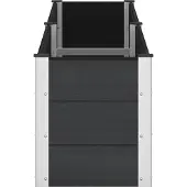 vidaXL Hochbeet Schwarz 250 x 50 x 54 cm WPC und Aluminium