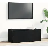 vidaXL TV-Schränk 80x34x30 cm Schwarz Eichen-Optik Holzwerkstoff