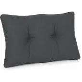 Beautissu XLuna Loungekissen, 50x40x12cm, Anthrazit, Outdoor, für Gartenmöbel