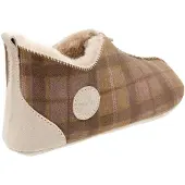 Vanuba Oxford Tartan Herren Hausschuhe Leder Wolle Warm