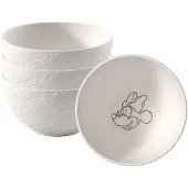 Villeroy & Boch Schale "Müslischalen Manufacture Rock blanc - Mickey Mouse ø 14 cm 4er Set weiß", weiß, B:14cm H:7cm L:14cm T:14cm Ø:14cm, Schüsseln, Schale, Spülmaschinenfest, Mikrowellensicher