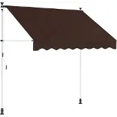 vidaXL Manuell einziehbare Markise Braun 250 cm