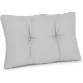 Beautissu XLuna Loungekissen, 50x40x12cm, Hellgrau, Outdoor, für Gartenmöbel