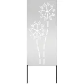 Syfax Garten Sichtschutz-Leinwand Silber 50 x 140 cm Verzinkter Stahl