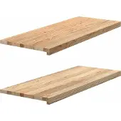 Syfax Fensterbänke 2 Stk. Unbehandelt 100x40x2 cm Massivholz Eiche