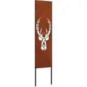 Syfax Garten Sichtschutz-Leinwand Tiermuster Rostoptik 32 x 140 cm