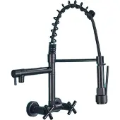 OEM Küchenarmatur, Ausziehbrause, 360-Grad-Drehung, Matte Schwarz-15cm