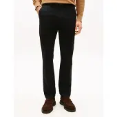 Tommy Hilfiger Chinohose "DENTON ESSENTIAL", Herren, Gr. 38, Länge 34, schwarz, Twill, Obermaterial: 97% Baumwolle, 3% Elasthan, straight fit normal, Hosen Chinohose, Gerades Bein, Schlichte Optik