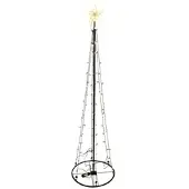Mojawo XL LED Metall Weihnachtsbaum mit Stern warmweiß 106 LEDs 180cm