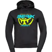 Berik The New Eye Hoodie, schwarz/blau/gelb, M