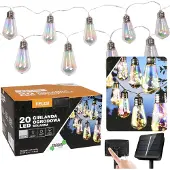 Sarcia.eu Solar Gartengirlande 20 LED, Lichterkette kaltweiß 5,8m