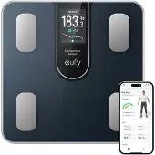 Eufy Smart-Waage Anker C20, TFT-Display, Bluetooth, 16 Messwerte, BMI, Schwarz