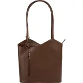 Cluty Cityrucksack , Damen, Gr. B/H/T: 29cm x 28cm x 9cm, onesize, braun, Leder, Rindsleder, beschichtet, leicht glänzend, Rucksäcke Cityrucksack, echt Leder, Made in Italy, Topseller