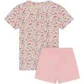 Minymo - Kid's T-Shirt+Short Set AOP 124381 - Overall Gr 98 rosa