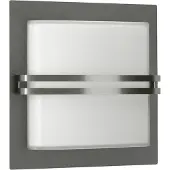 Albert Gebr. Wandleuchte LB25 Edelstahl anthrazit E27