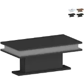 Web Furniture Moderner Couchtisch mit RGB LED-Beleuchtung 100x55cm Little Big - Anthrazit