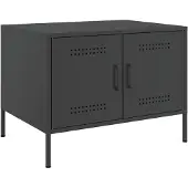 vidaXL Couchtisch Schwarz 68x50x50,5 cm Stahl