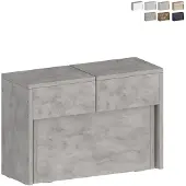 Web Furniture Ausziehbare Bank 66-290cm für Esstisch Konsole Pratika A - Grau