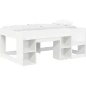 Syfax Kinderbettgestell mit Stauraum Weiß 80 x 160 cm Holzwerkstoff