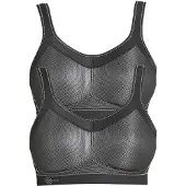 Anita Sport-BH "Sport BH momentum", Damen, Gr. 75, Cup C, schwarz (schwarz schwarz), Stoff, Obermaterial: 70% Polyester PES. 15% Polyamid PA. 15% Elasthan EL., BHs Sport-BH