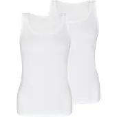 Sassa Unterhemd "2er Sparpack Top LOVELY SKIN", Damen, Gr. 44, N-Gr, weiß (weiß weiß), Obermaterial: 95% Modal CMD. 5% Elasthan EL., Unterhemden Unterhemd