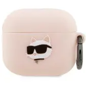 Karl Lagerfeld KLA3RUNCHP AirPods 3 Hülle pink Silikon Choupette Kopf 3D