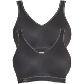 Anita Sport-BH "Sport BH light & firm", Damen, Gr. 95, Cup D, schwarz (schwarz schwarz), Stoff, Obermaterial: 80% Polyamid PA. 20% Elasthan EL., BHs Sport-BH