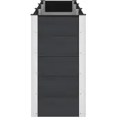 vidaXL Hochbeet Schwarz 300 x 50 x 91 cm WPC und Aluminium