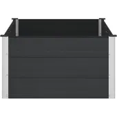 vidaXL Hochbeet Schwarz 150 x 100 x 54 cm WPC und Aluminium