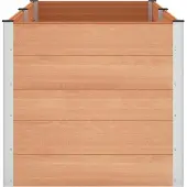 vidaXL Hochbeet Braun 250 x 100 x 91 cm WPC und Aluminium