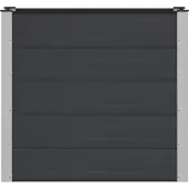 vidaXL Hochbeet Schwarz 100 x 50 x 91 cm WPC und Aluminium