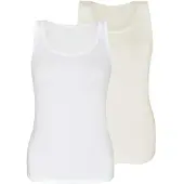 Sassa Unterhemd "2er Sparpack Top LOVELY SKIN", Damen, Gr. 38, N-Gr, bunt (ivory weiß), Obermaterial: 95% Modal CMD. 5% Elasthan EL., Unterhemden Unterhemd