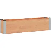 Syfax Hochbeet Braun 150 x 30 x 36 cm WPC und Aluminium