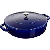 Staub -Pfanne mit „Chistera“-Struktur – 28 cm – dunkelblau