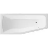 Hak Handelsagentur Koch Raumspar Badewanne 170x70x39cm , MINOU, links, weiß