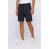 Boss green Sweatshorts "JT Shorts", Herren, Gr. M, N-Gr, blau (dunkelblau402), Sweatware, Obermaterial: 88% Baumwolle, 12% Polyester, unifarben, relaxed fit kniefrei, Hosen Sweatshorts